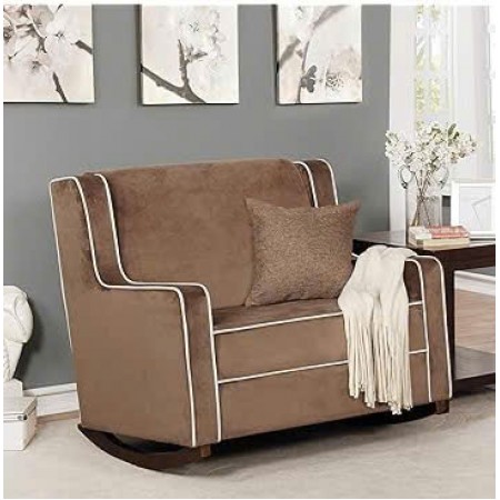 Elaina 02 : Ghế Bập Bênh Đôi Bọc Nệm Màu Nâu Chocolate